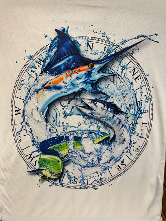 Game Fish - Mens UPF 50 Long Sleeve Tee Shirt